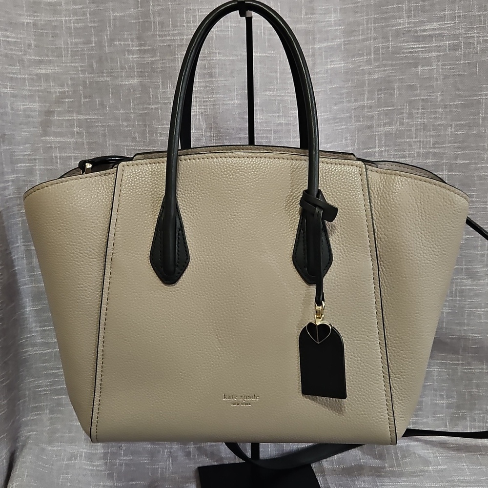 Kate Spade Cream and Black Tote Bag